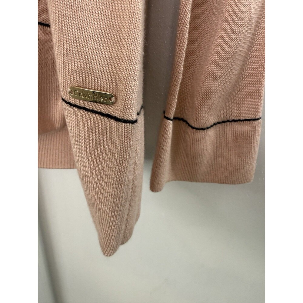 Calvin Klein Women’s Sweater L Pink Long Sleeve Pullover Top Lightweight Knit - Picture 8 of 8
